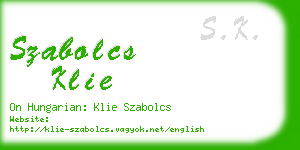 szabolcs klie business card